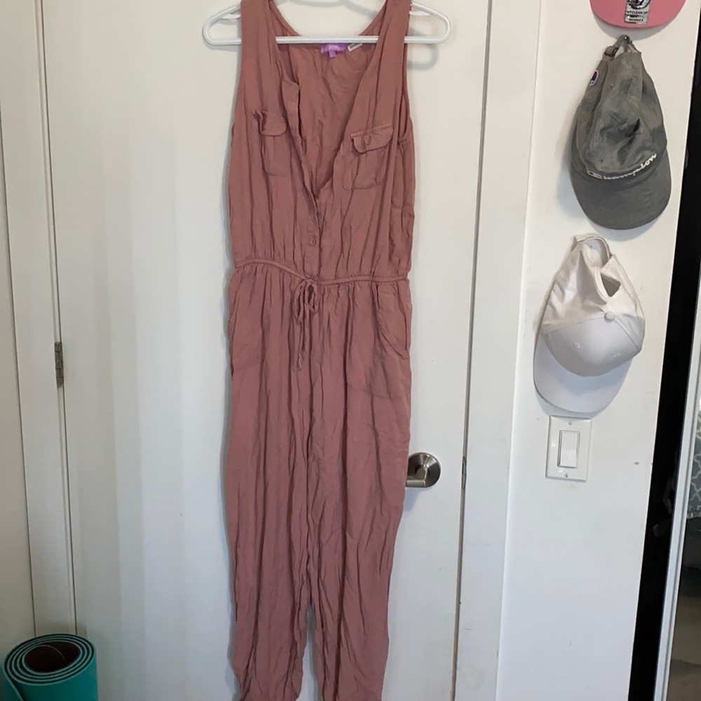 Pink romper full length leg